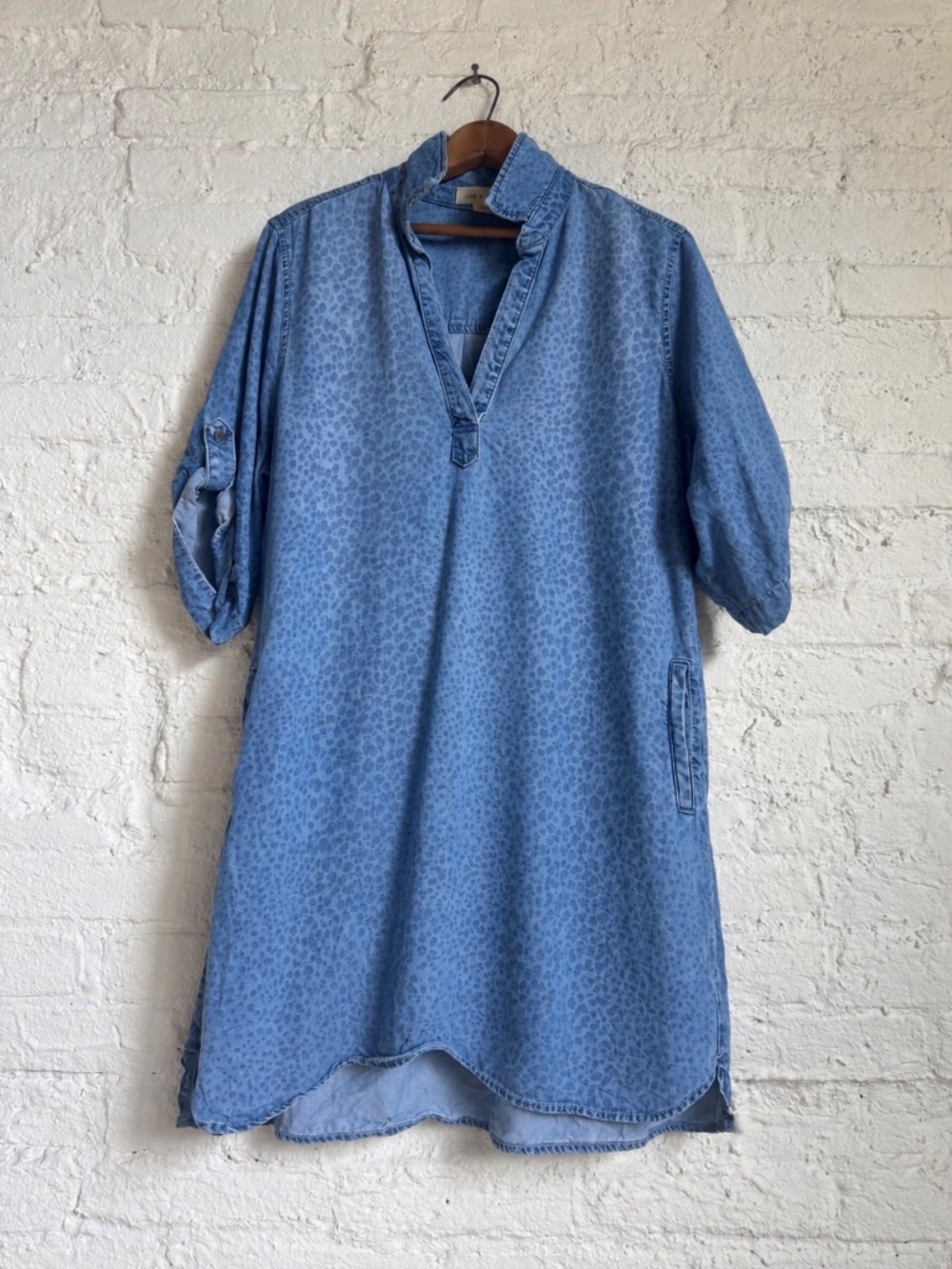 Cloth & Stone Animal Printed Chambray Tunic